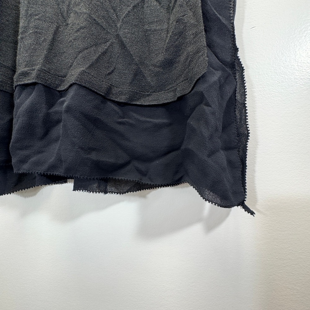 Eileen Fisher‎ Silk Georgette VNeck SizeS Black Sheer Whimsigoth Grunge - Picture 3 of 15